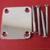CHROME ELECTRIC GUITAR NECK PLATE 46x50MM SMALL